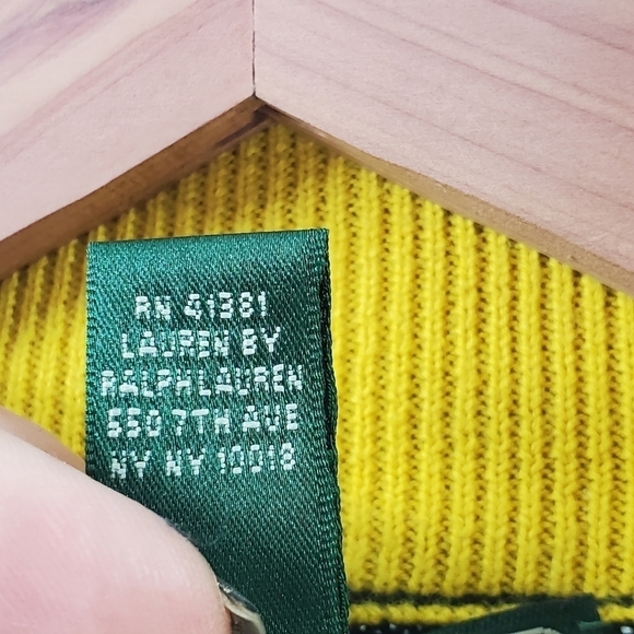 Lauren Ralph Lauren Active black and yellow cotton pullover XL - Picture 9 of 16